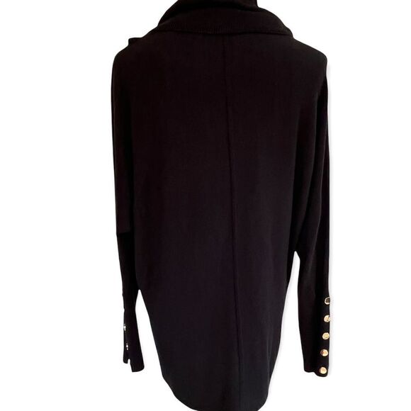 New Directions Soft Black Oversized Cowl Neck Sweater PL - Picture 3 of 7